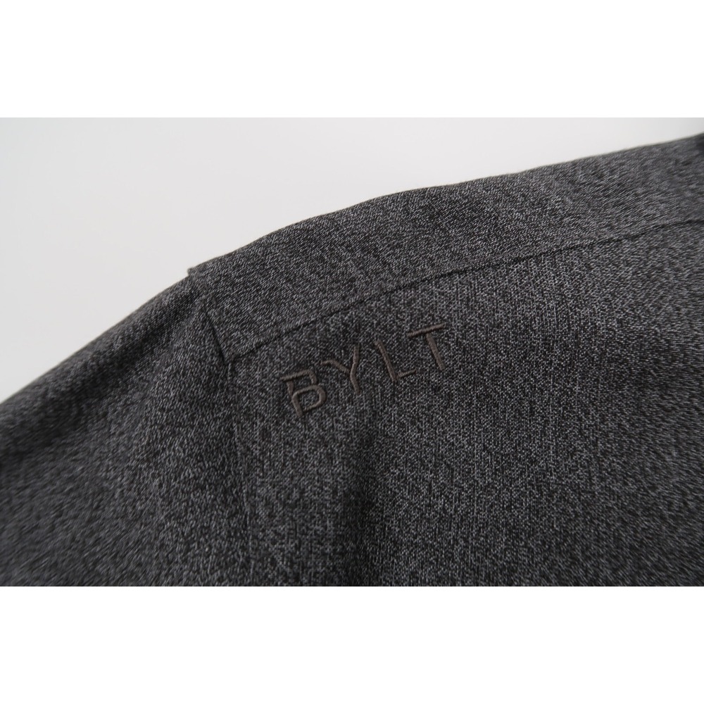 BYLT Vista Shirt Mens Medium Gray Charcoal Long Sleeve Button Up Premium Basics - Picture 4 of 11